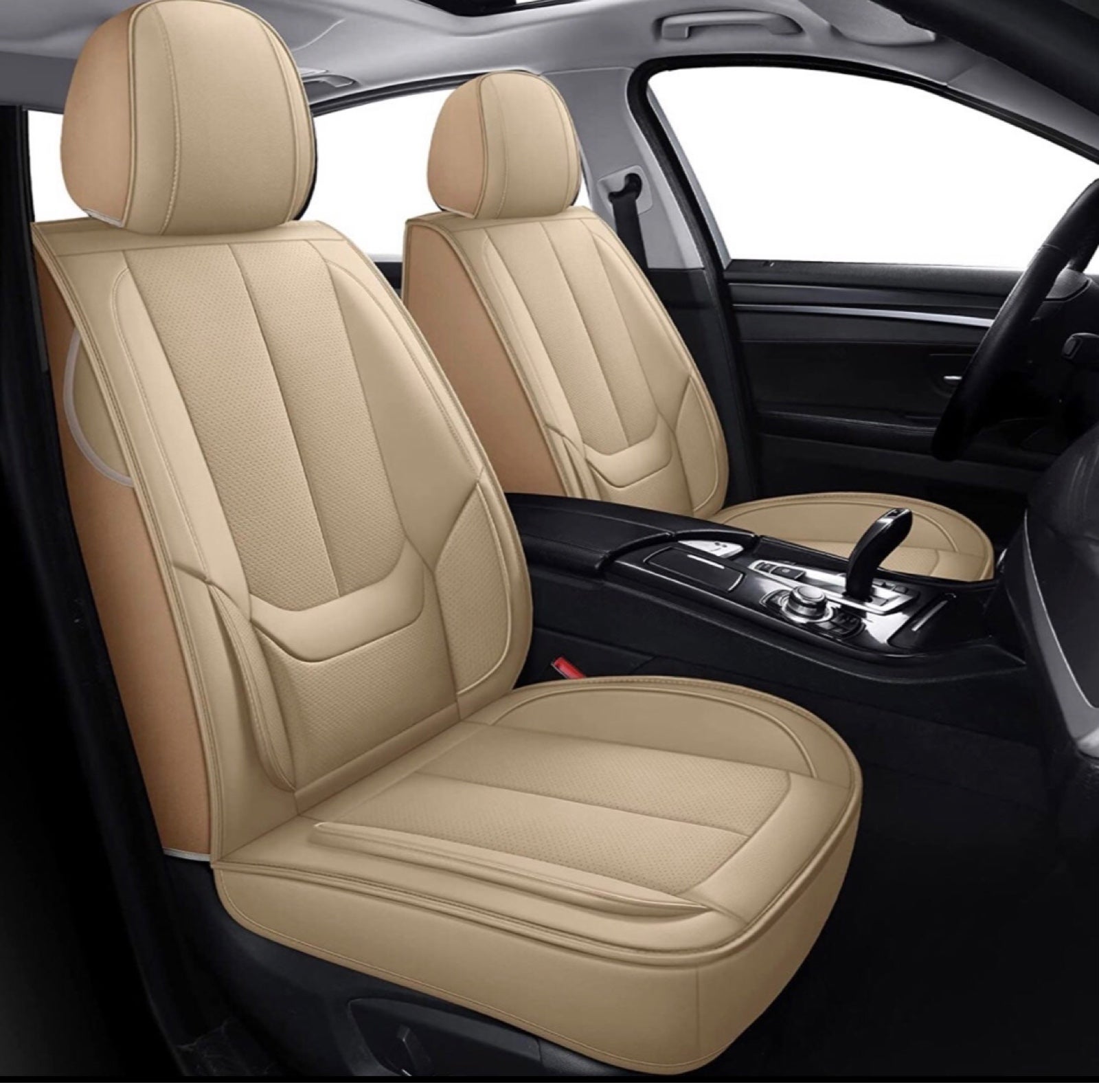 Nephele Waterproof Faux Leather Auto Seat Cover (Protector) Full Set, Universal