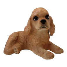 Dog Mate LENOX Cute Puppy Figurine Laying Dog Statue Cocker Spaniel Sculpture