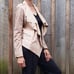 Bernardo Genuine leather drape jacket