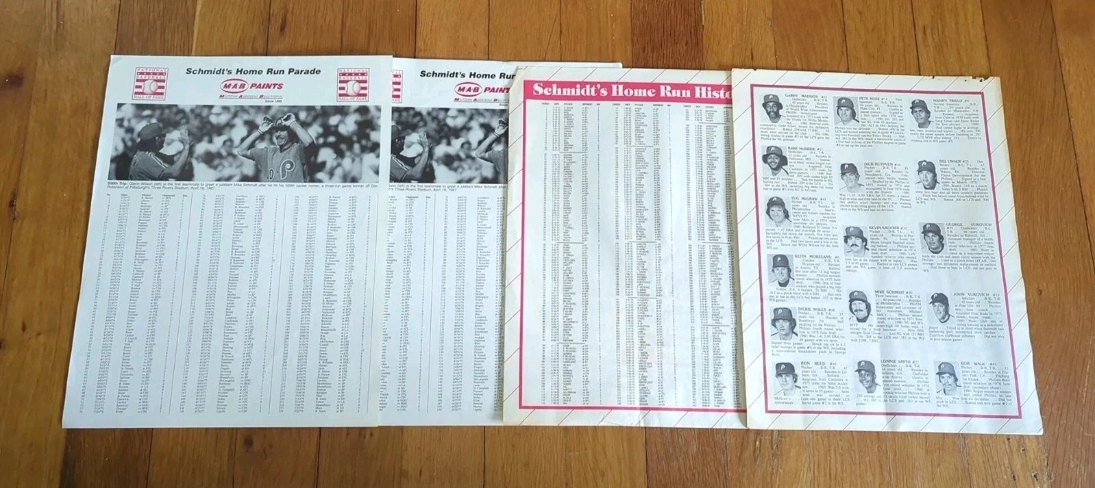 Mike Schmidt Collectible Memorabilia Lot Home Run History Parade Phillies MLB