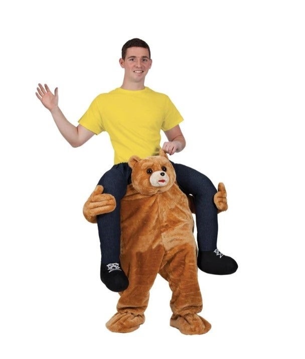 Carry Me Ride On Piggy Back Teddy Bear Mascot Fancy Dress Costume Jaws Halloween