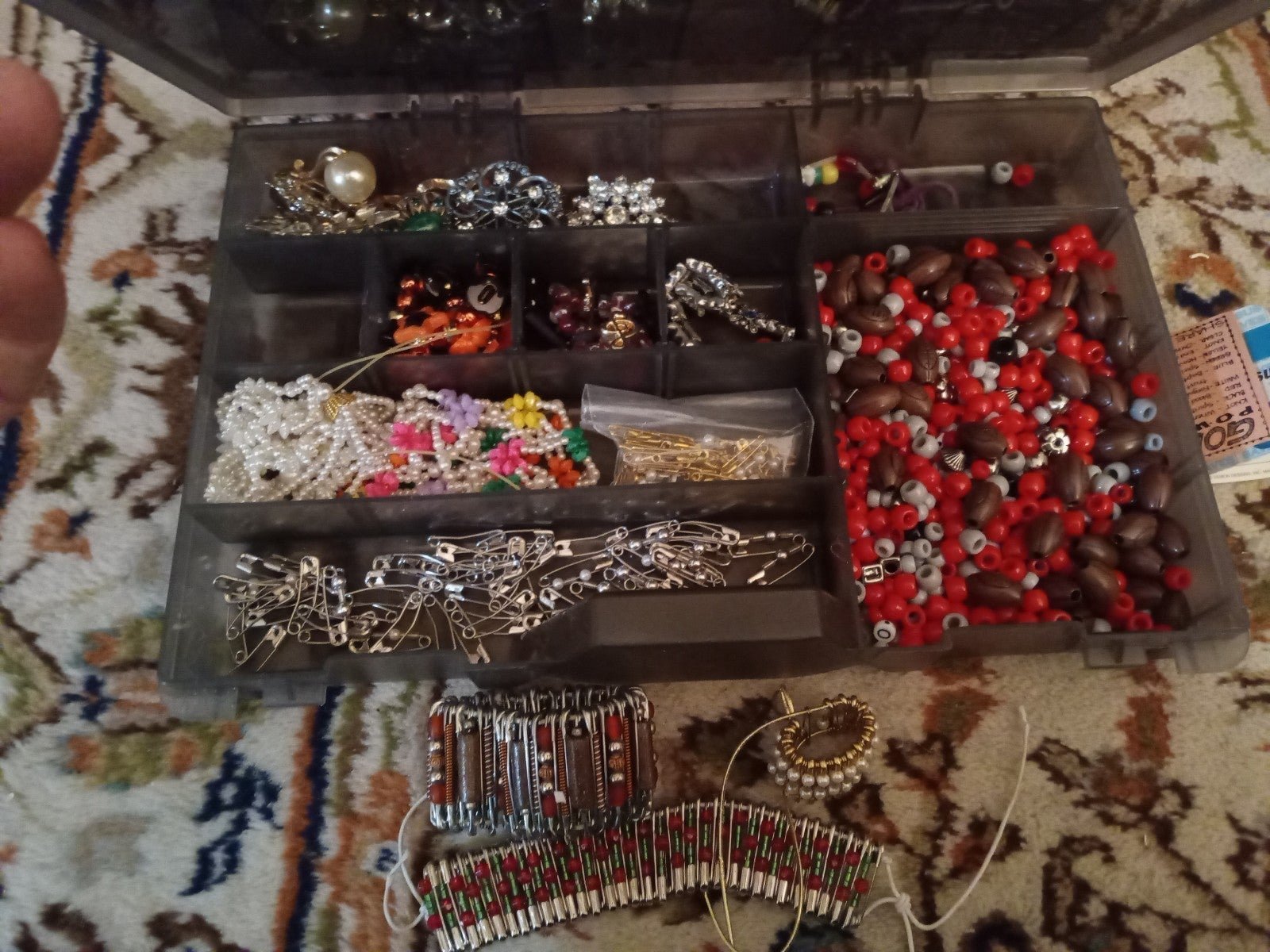 Crafts a lot of beads jewelry making with Plano guide beadkeeper box