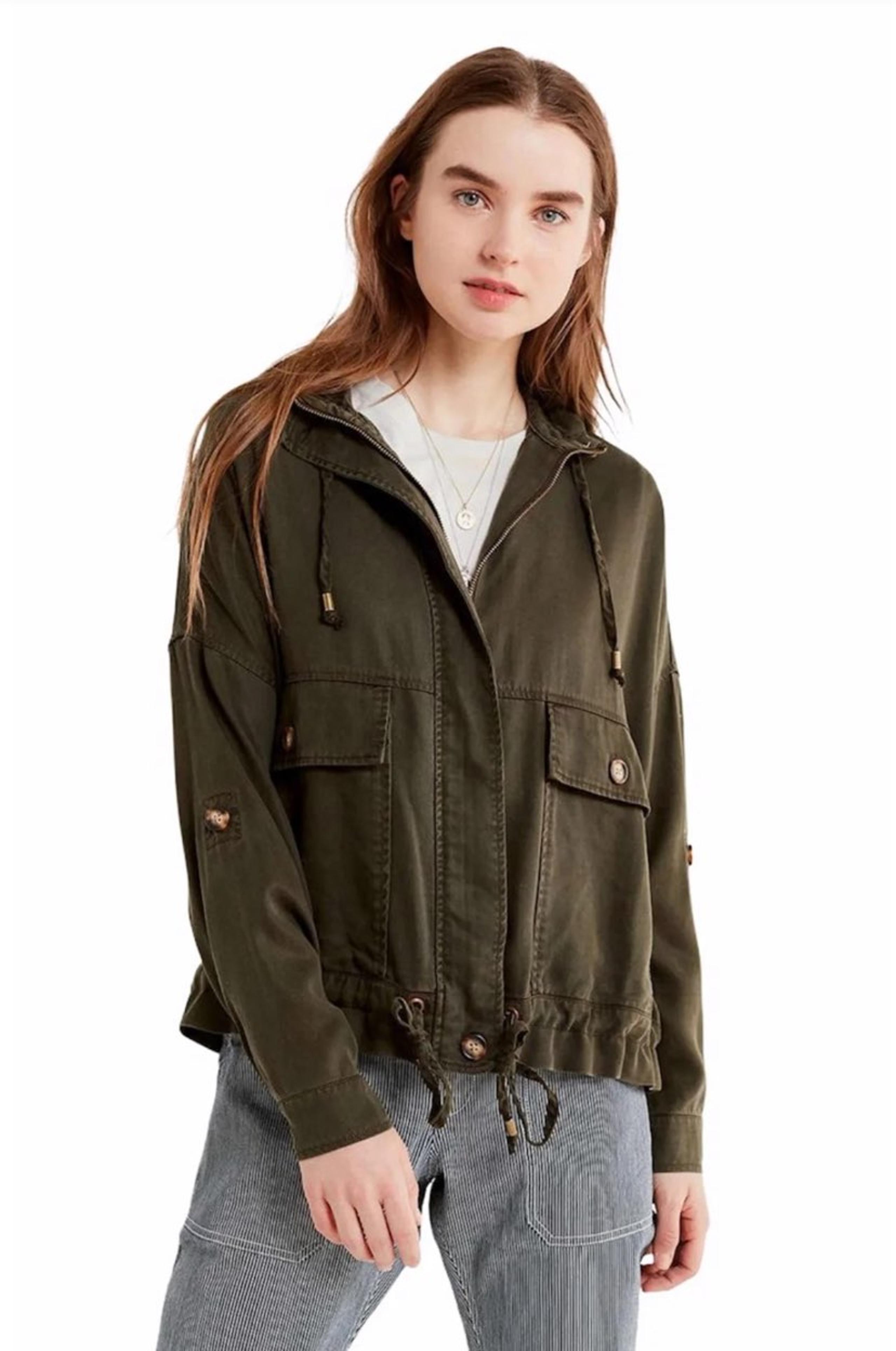 Urban Outfitters Pepita Drawstring Jacket