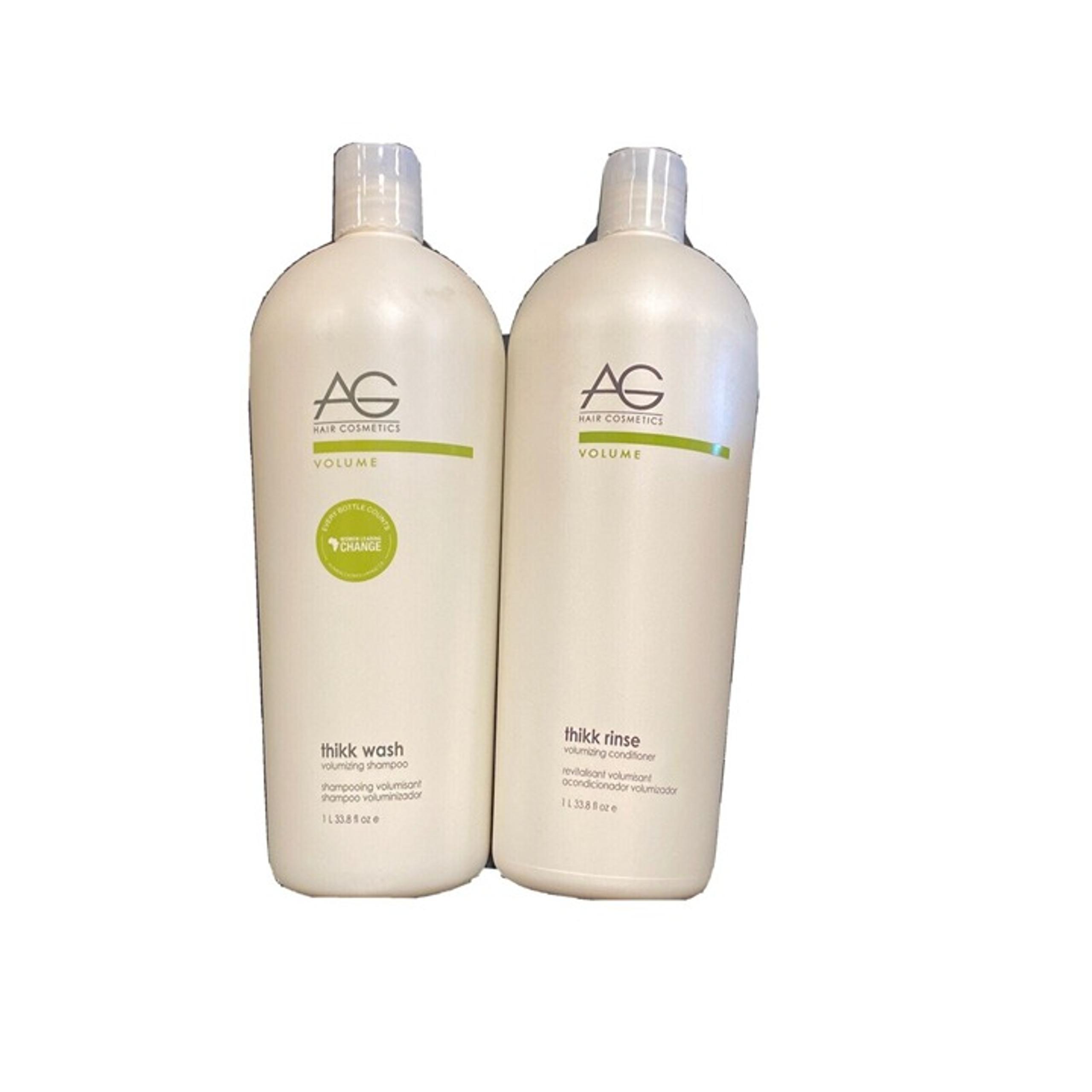 AG Volume Thikk Rinse Volumizing Conditioner 33.8 oz & Shampoo 33.8 Oz