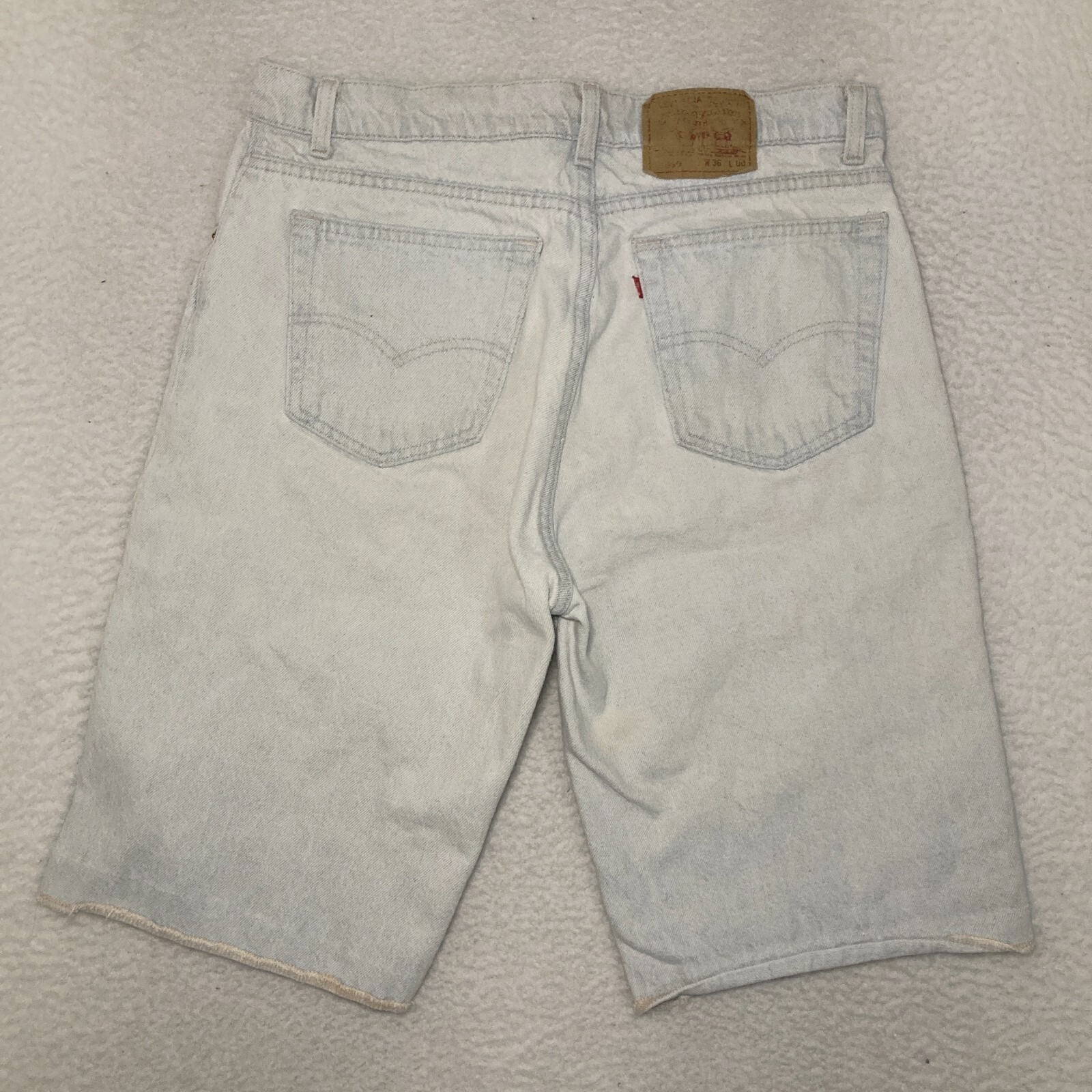 Vtg 90s Levis 550 USA Made Jorts Shorts Mens Size 36 Light Wash Skater Hip Hop