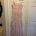 Pink Tiered Prom Dress With Lace Up Back 7/8