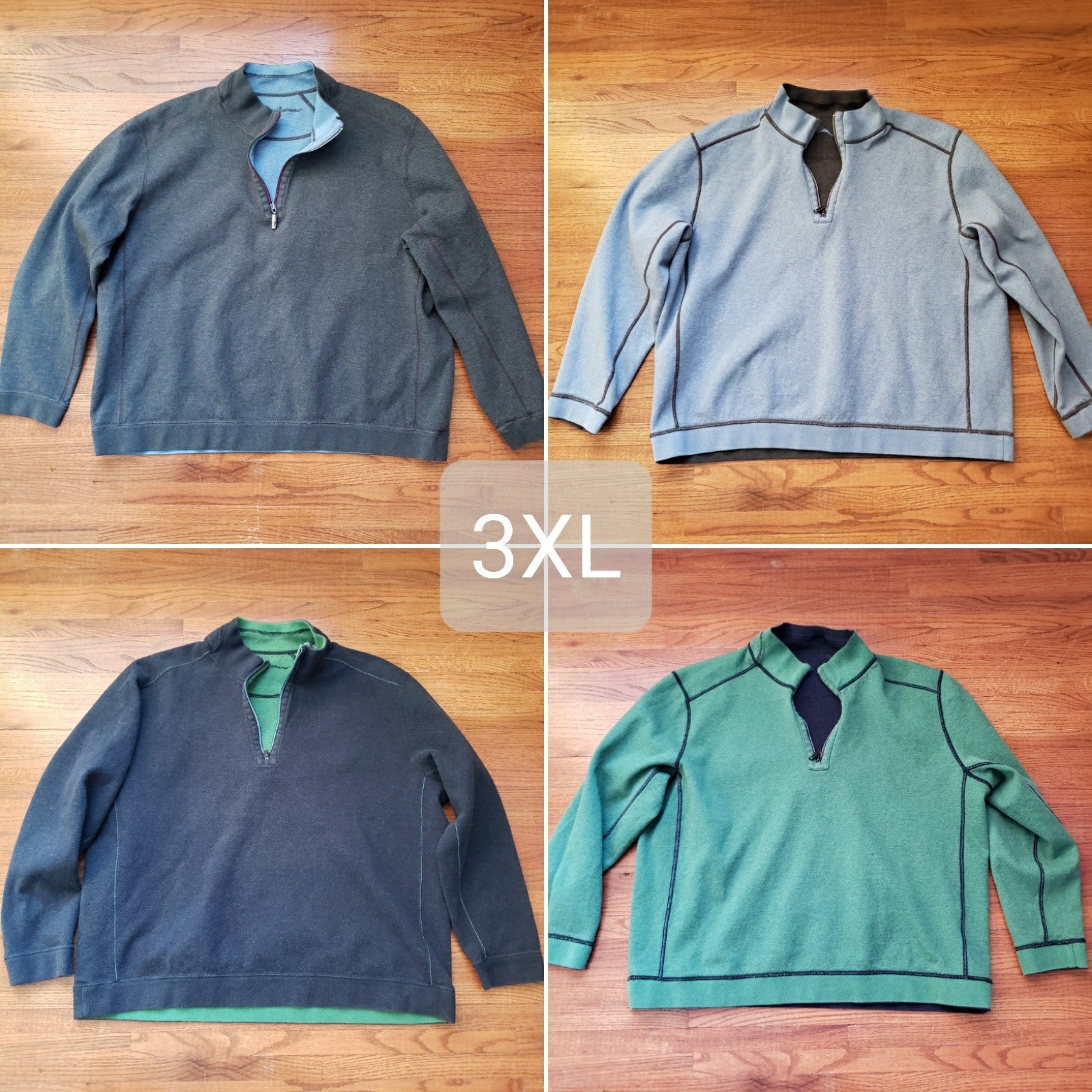 2 - Tommy Bahama | 1/4 Reversible Pullover Sweaters | 3XL