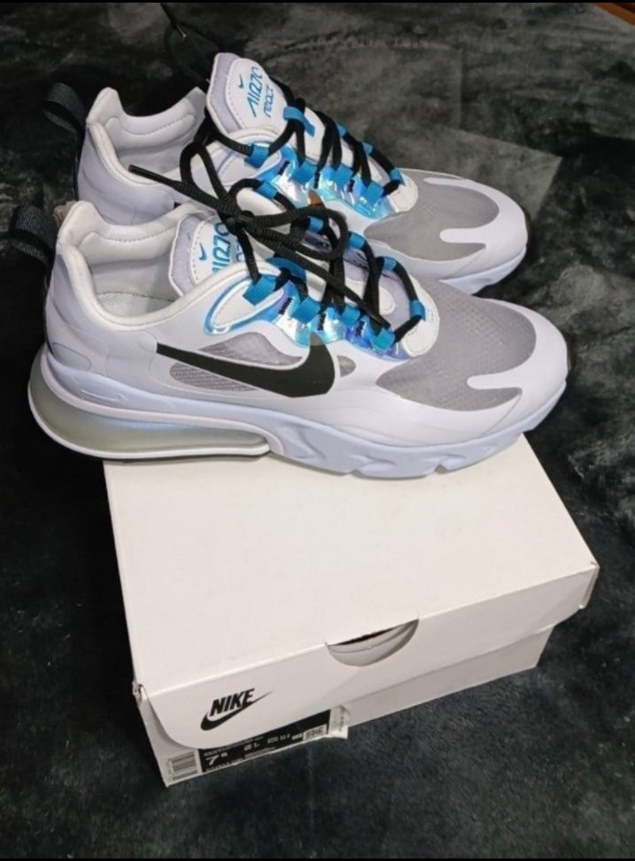 Nike Air Max 270 React Amethyst Tint Off Noir Blue Hero Women's shoes
