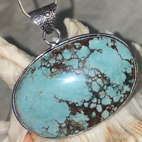 Exotic Landis Turquoise Natural Gemstone pendant