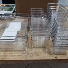 25 PCS Clear Plastic Drawer Organizers Set, 4-Size Versatile NEW