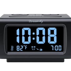 DreamSky Decent Alarm Clock Radio with FM Radio, USB Port for Charging