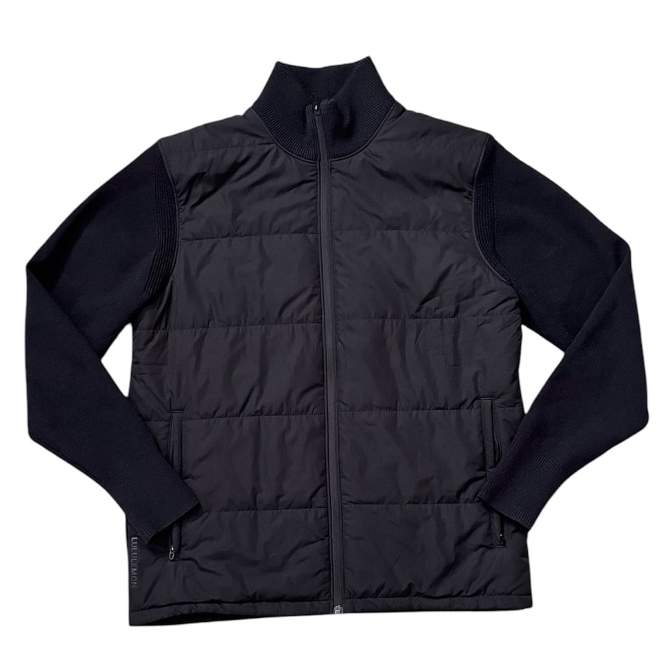 Lululemon Jacket Coat Windbreaker Quilted Puffer Merino Wool Black L Large