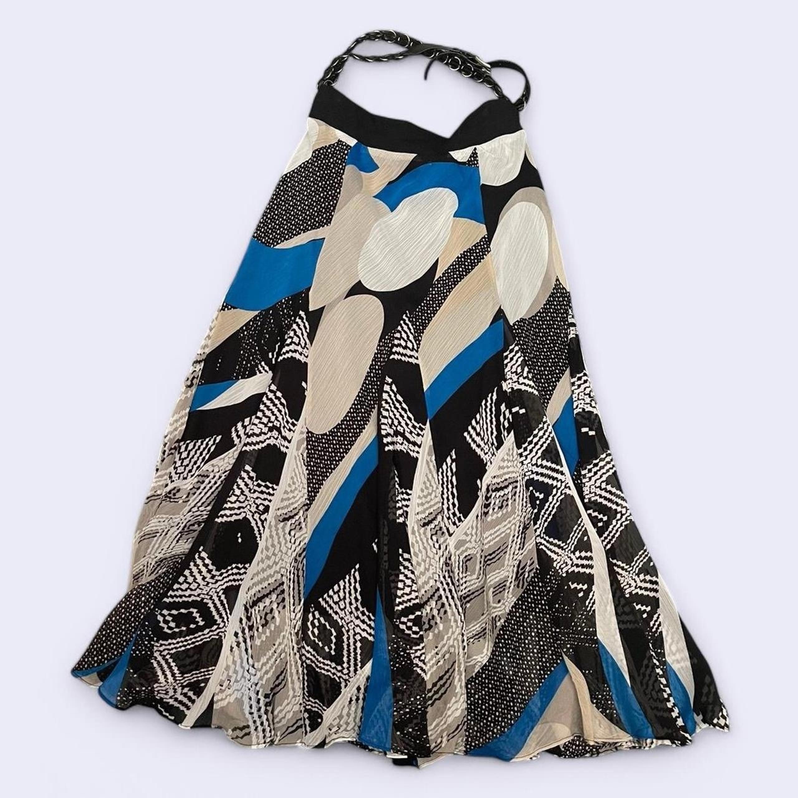 black and blue maxi skirt - Lapis