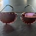Quay HIGH KEY pink mirrored silver bling lenses/black frame Sunglasses
