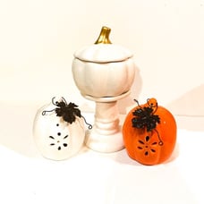 Pumpkin Candle & Pumpkins Set