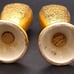 Vintage Wheeling Decorating Gold Creamer, Sugar, Trinket Dishes, Salts & Peppers