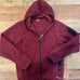Sherpa Adventure Gear XL Burgundy Hoodie Knit Full Zip Nepal Outdoors Hiking