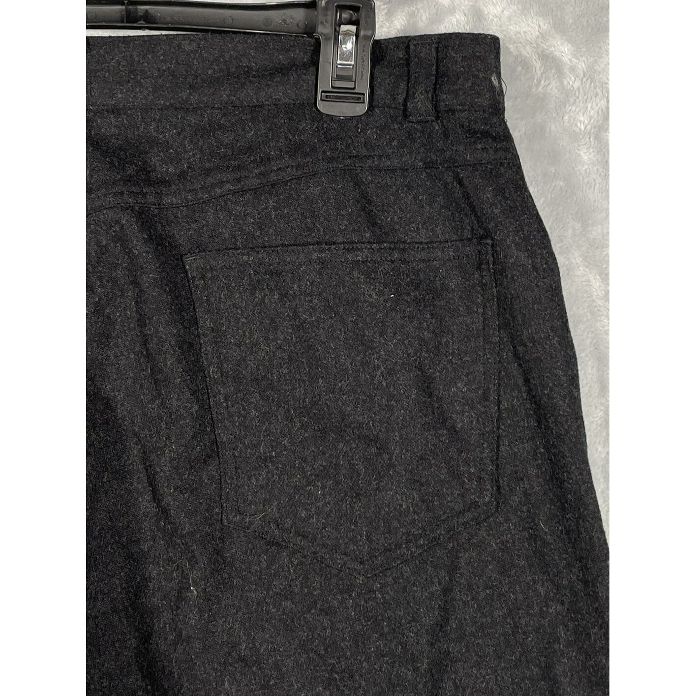Polo Ralph Lauren Pants Mens 36x30 Black Heather Flannel Wool Blend Vintage