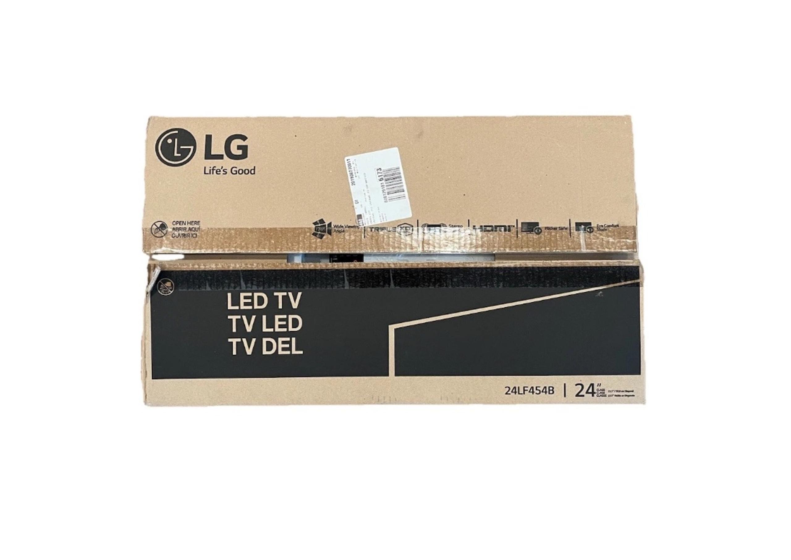 LG HDTV 24” 720p LED Flat Screen Black 24LF452B HDMI Monitor With Remote Control