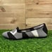 Skechers Cleo 2.0 Womens 6 M Black White Shoes Flats Stretch Knit Casual Comfort