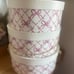 Shabby chic pink bow storage boxes
