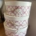 Shabby chic pink bow storage boxes