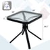 Coffee Side Table Square Tempered Glass Top 18 Garden Deck