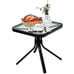 Coffee Side Table Square Tempered Glass Top 18 Garden Deck