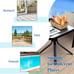 Coffee Side Table Square Tempered Glass Top 18 Garden Deck