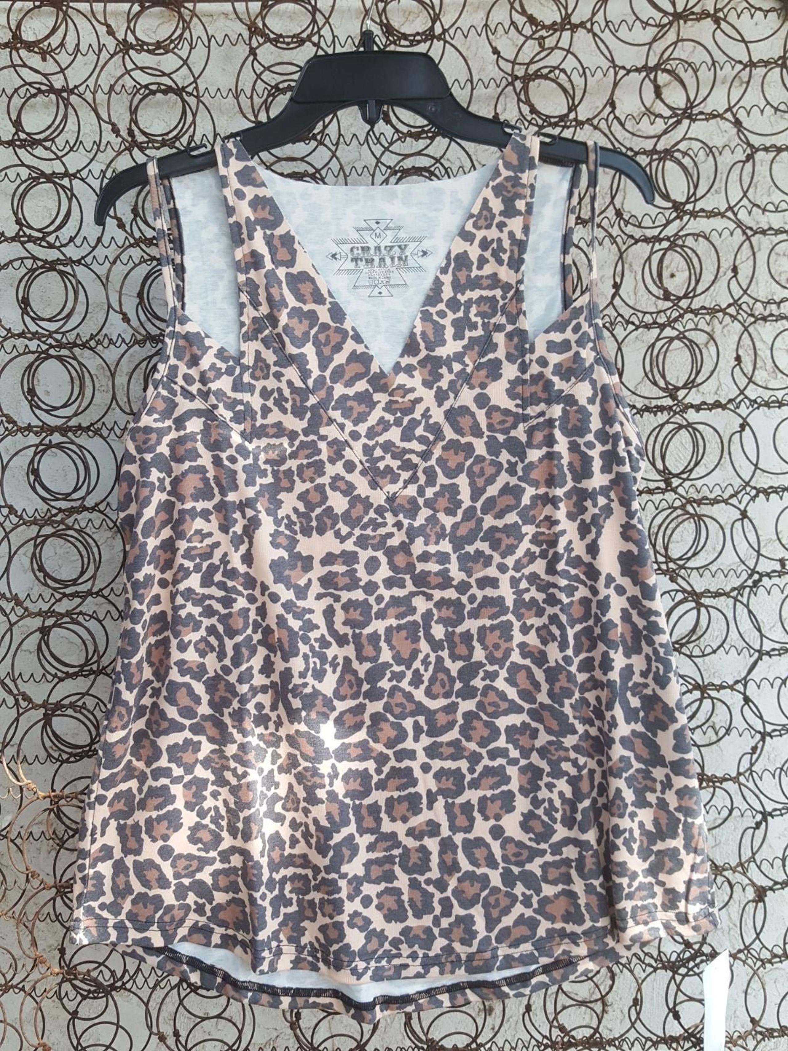Crazy Train Leopard La Grange tank top