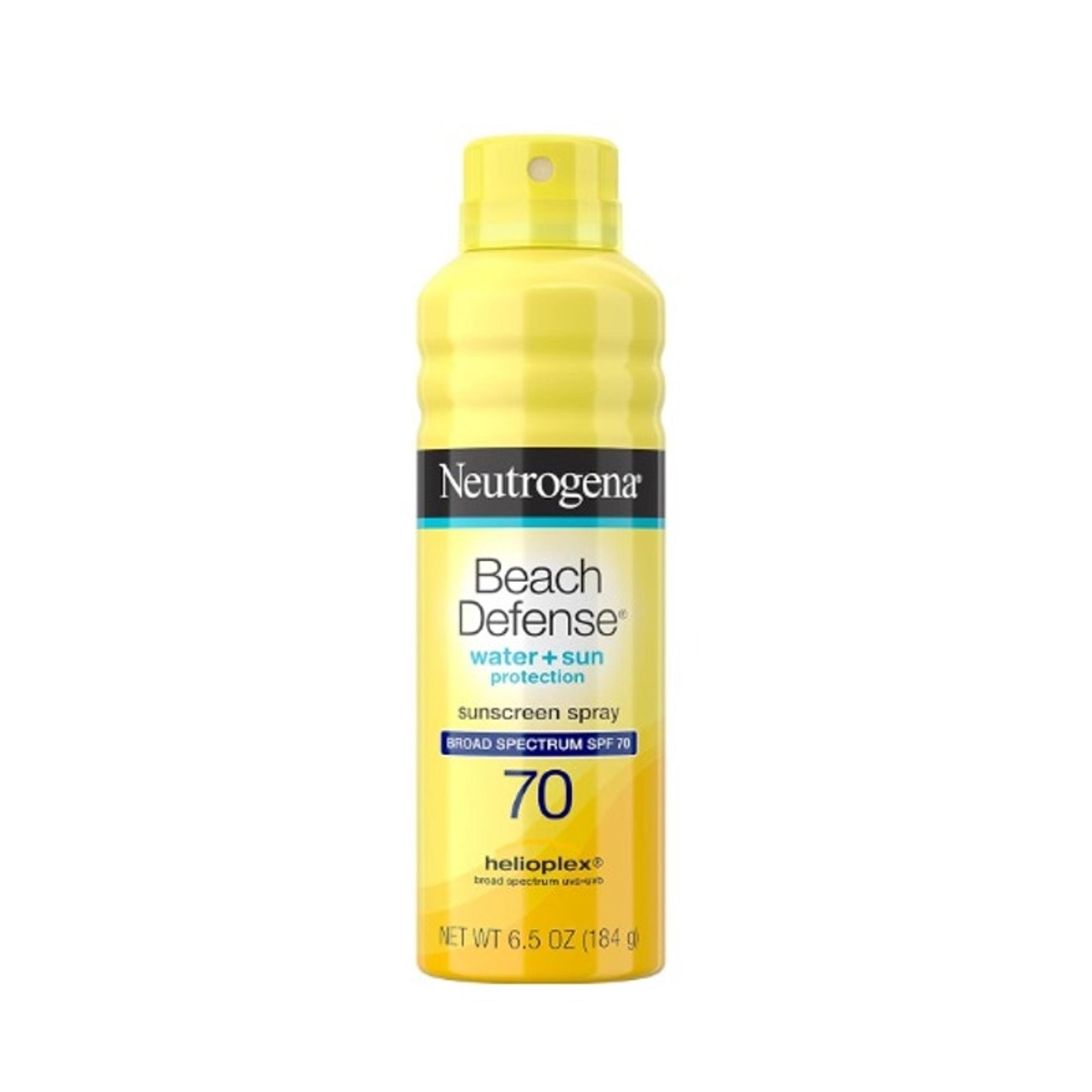 Neutrogena Beach Defense Spray Sunscreen Broad Spectrum SPF 70 6.5 oz Water/Sun