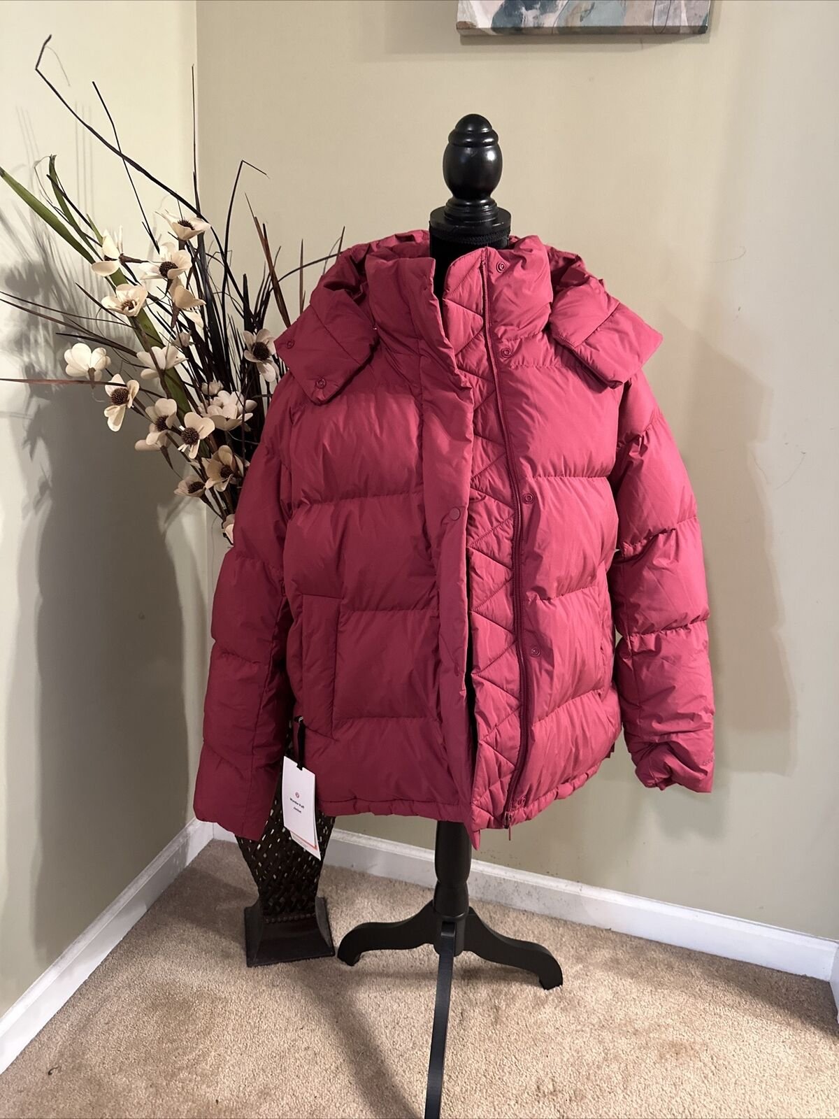 NWT lululemon Wunder Puff Jacket Pomegranate 298,size 10