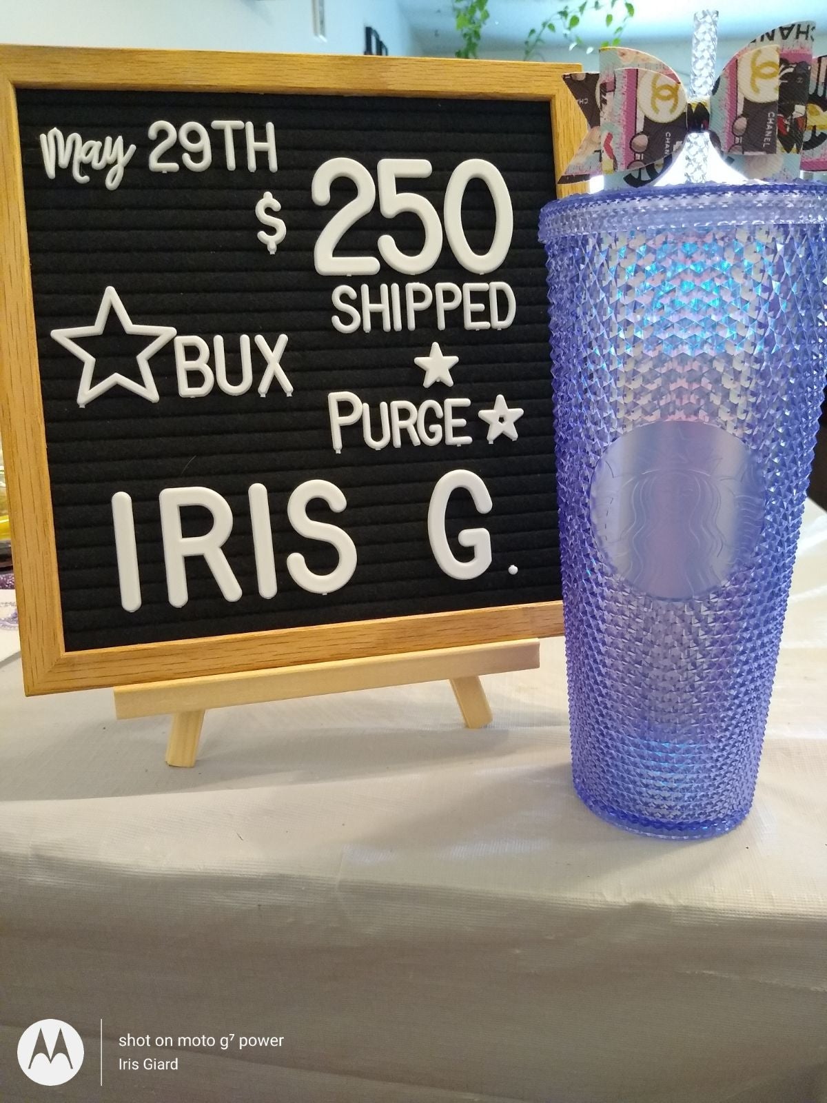 Starbucks tumbler studded