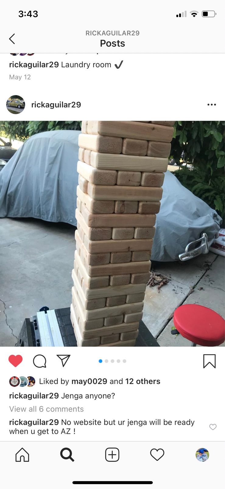 Jenga giant 2024 size w/carrying case