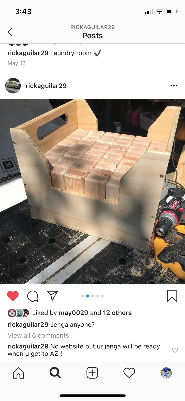 Jenga giant 2024 size w/carrying case