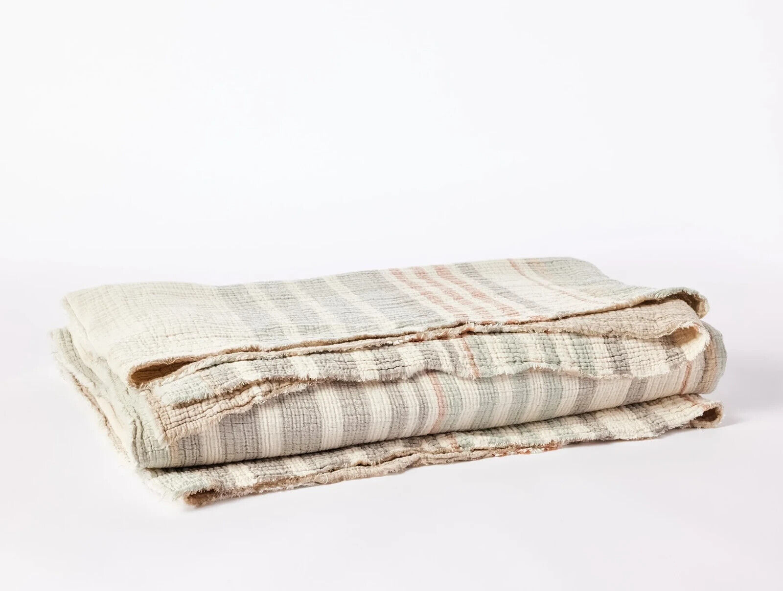 Coyuchi Topanga Organic Matelasse Blanket - Sunset Stripe - King