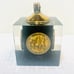 Vintage Lucite Commemorative Coin Lighter Paperweight