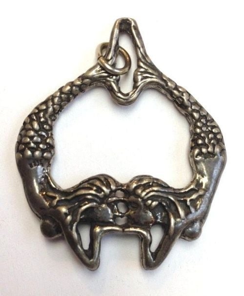 Mermaid Charm RARE Vintage Sterling 925 Necklace HTF Sea Nymph Pendent BeadRage