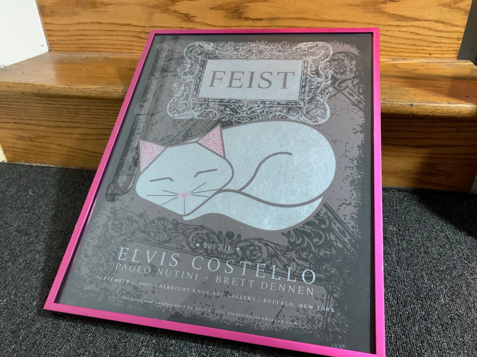 FEIST w/ Elvis Costello 2007 Buffalo Nutini Dennen 20x16 Concert Framed Poster