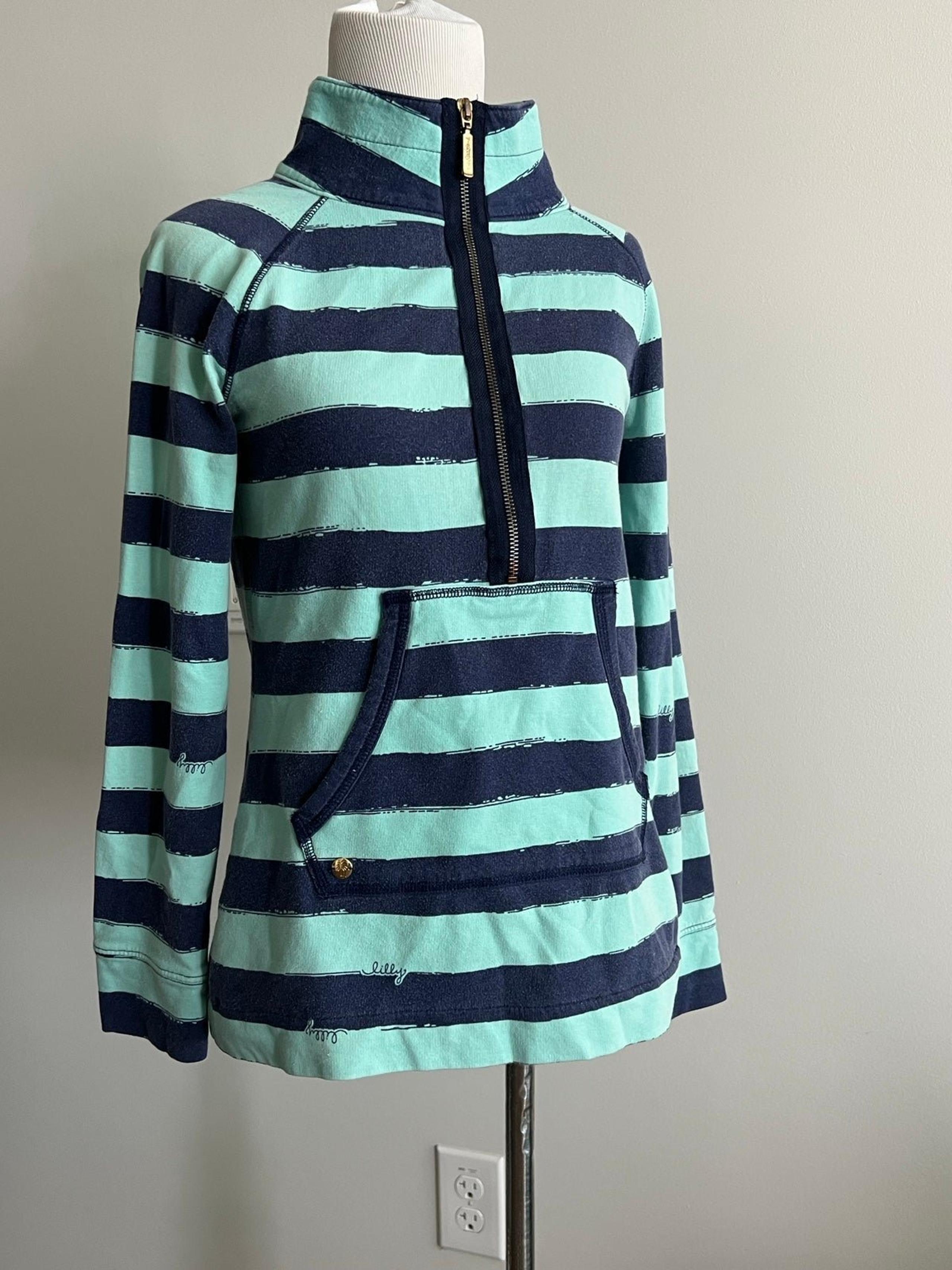 Lilly Pulitzer 1/4 zip stripe top in XS