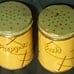 Art Deco NESCO metal matchstick salt and pepper shakers S&P