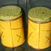 Art Deco NESCO metal matchstick salt and pepper shakers S&P