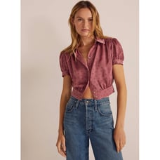 NWT Favorite Daughter Garden Party Polka Dot Banded Waist Blouse XL