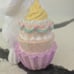 New Spring Easter Bunny Rabbit With Glittery Cupcake Seasonal Home Decor
