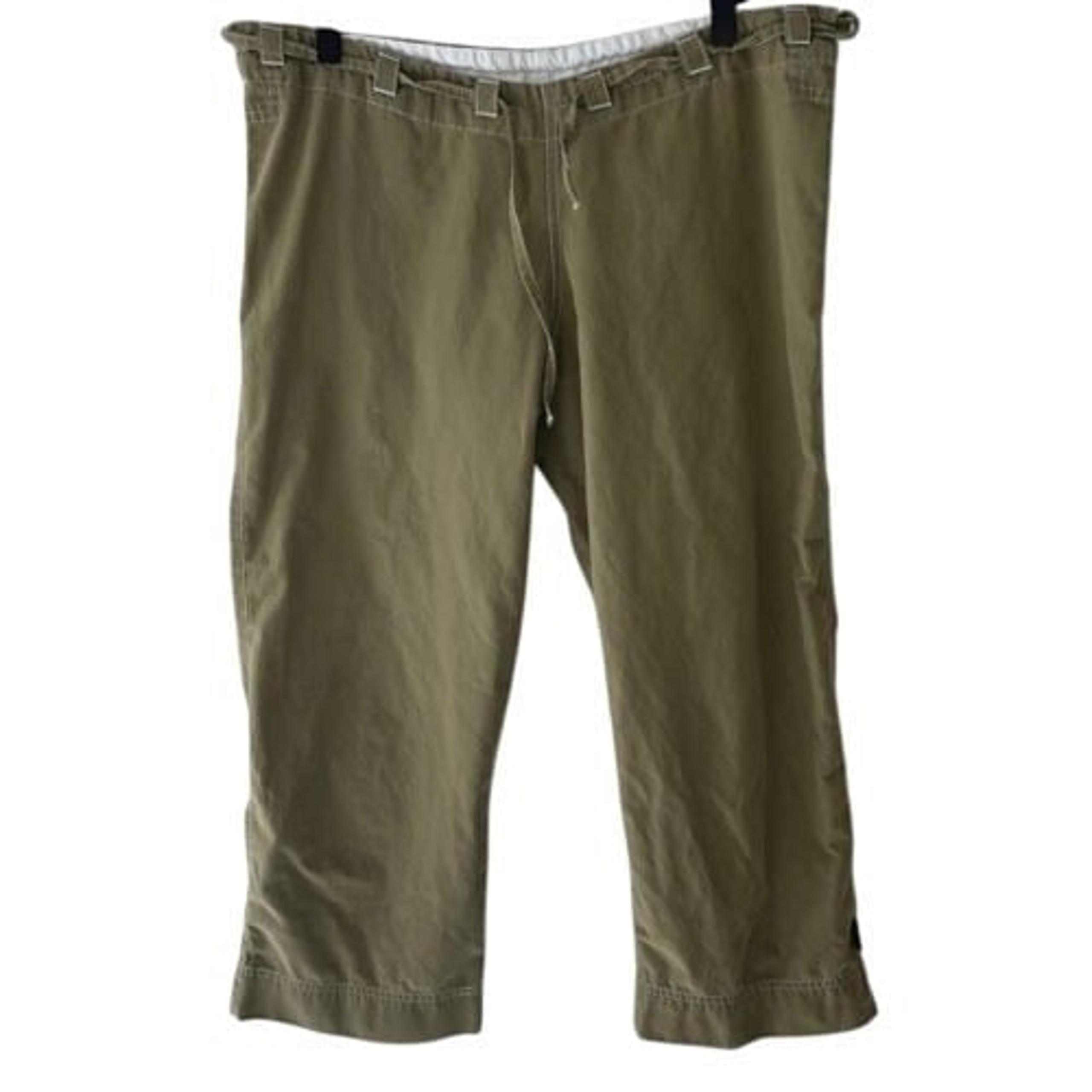 Prana Cropped Pants Breathe Women's Size Small Olive Green Drawstring