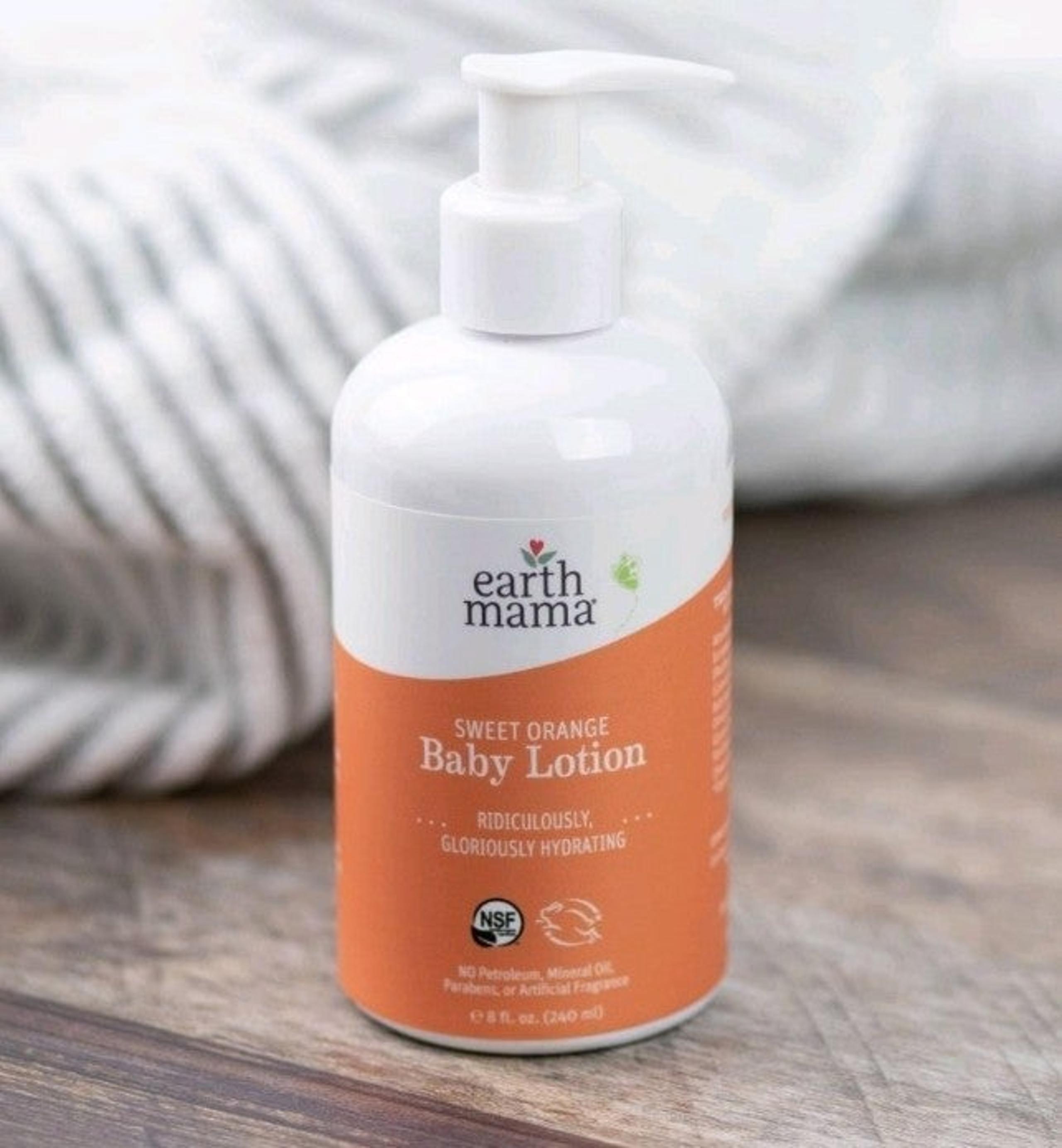 New Earth Mama Organic Sweet Orange Vanilla Body Lotion for Babies and All Ages