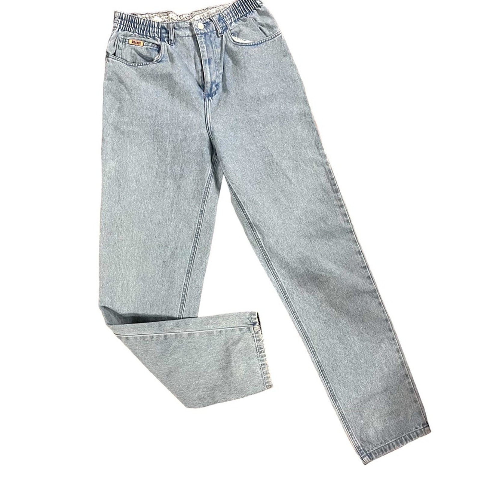 Vtg Gitano High Rise Tapered Leg Elastic Side Mom Jeans 10 Tall