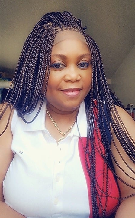 100% Handmade Rasta braided wig made with full lace wig Dark brown