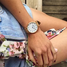 White dial and gold plated watch | Minimalist women's watches