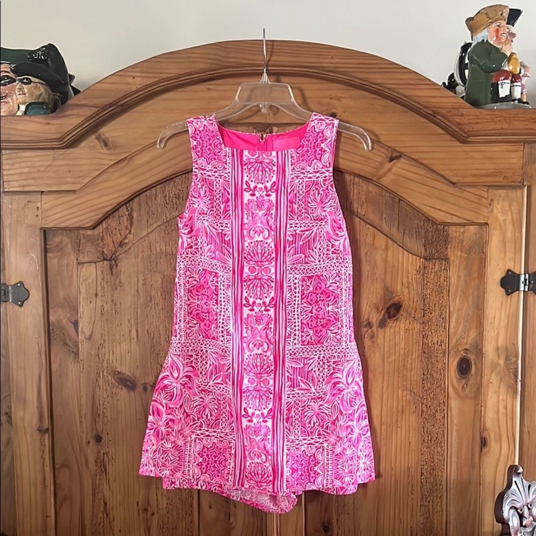 Lilly Pulitzer Donna New Blooms On The Block Square Neck Romper Size: 0